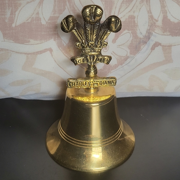 Prince Charles & Princess Diana Brass Wedding Bell 🔔 - Picture 1 of 11